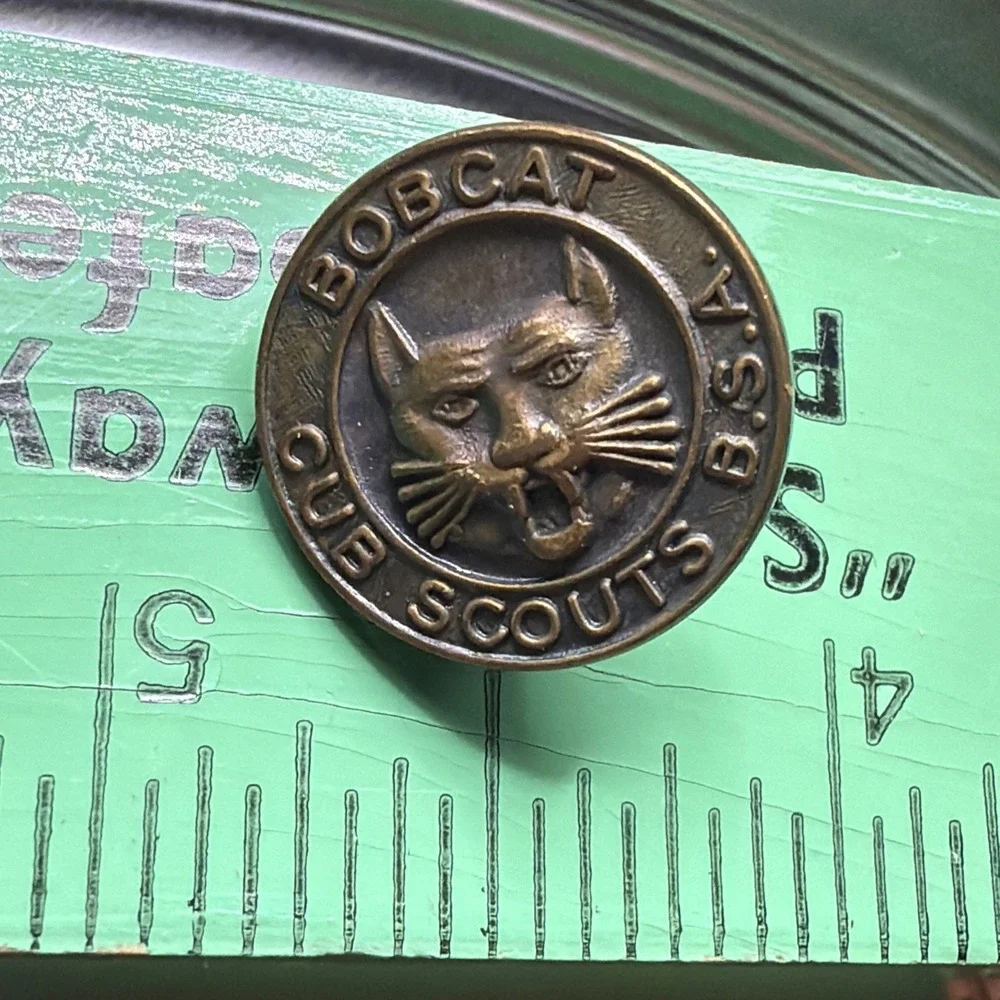 Vintage BSA BOBCAT‎ Cub Scout Brass Lapel Pin Boy Scouts Of America
